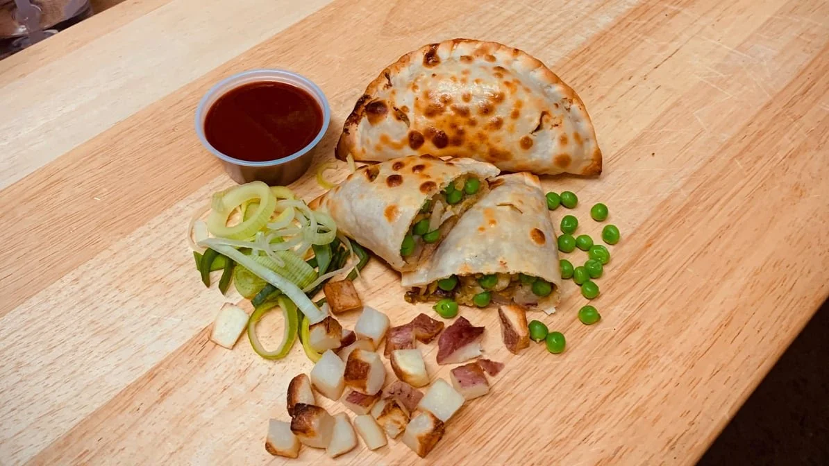 Potato leek empanada